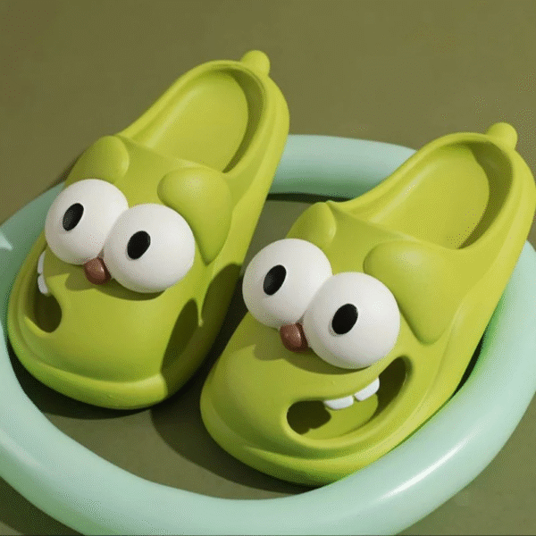 Tongue Kiss Slippers Big Eye Dog Slippers,Cute Funny Big Eye Dog Fun Cartoon Package Head Eva Slippers for Women - Image 3