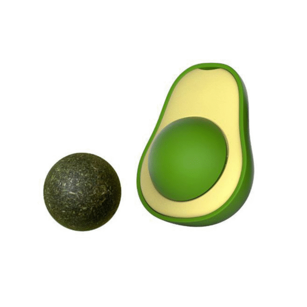 Cute Avocado Catnip Toys Cat Teeth Cleaning Toy Cat Supplies Catnip Mini Cat Treat Toys Interactive Pet Toys Pet Products Pet Avocado Ball Cute Funny Mint Cleaning Teeth Toy for Cat Supplies - Image 7