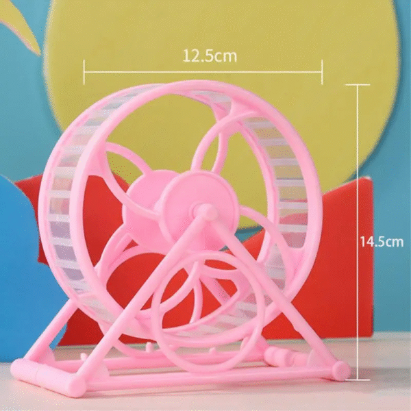 Silent Hamster Running Wheel 12.5cm for Small Pets - Anti-Jamming Exercise Wheel with Stand - Image 7