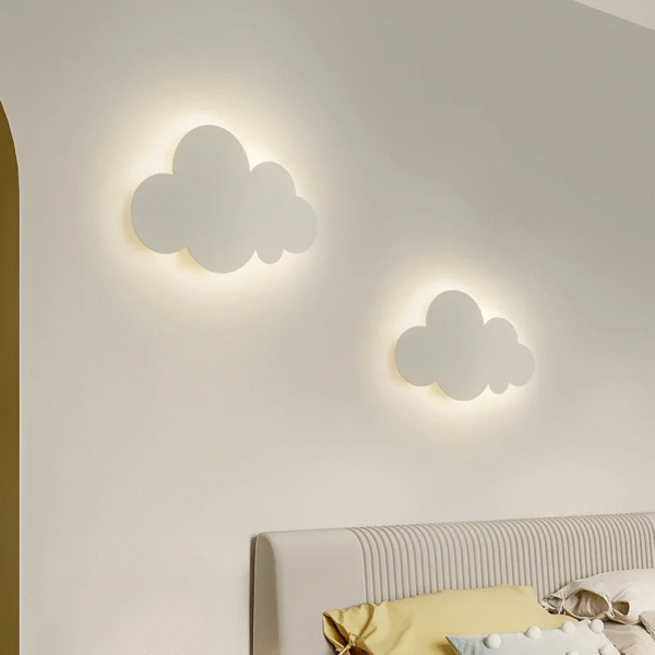 Cloud Wall Lamp Ins Style Minimalist Bedside Lamp Cute Cartoon Boys and Girls Children'S Room Bedroom Wall Lamp Study Lamp - Image 3