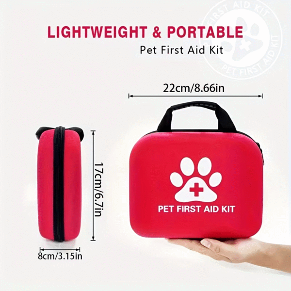 127 Compact Dog and Cat Travelling First Aid Kit with Emergency Supplies and Pet First Aid Manual for Hiking, Camping and Huntin - Image 3