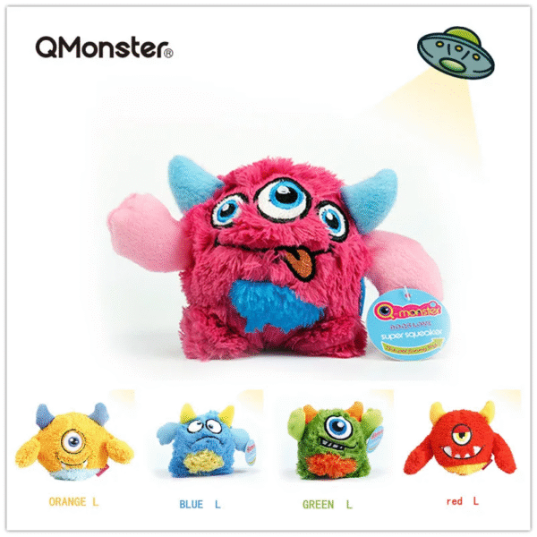 Q-Monster Pet Vocal Toy,Built-In Sound Ball,Fun, Interactive Dog Toys,Fetch & Soft,Sturdy Toy for Indoor Play - Image 2
