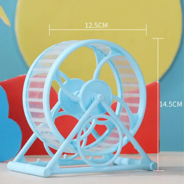 Silent Hamster Running Wheel 12.5cm for Small Pets - Anti-Jamming Exercise Wheel with Stand - Image 12
