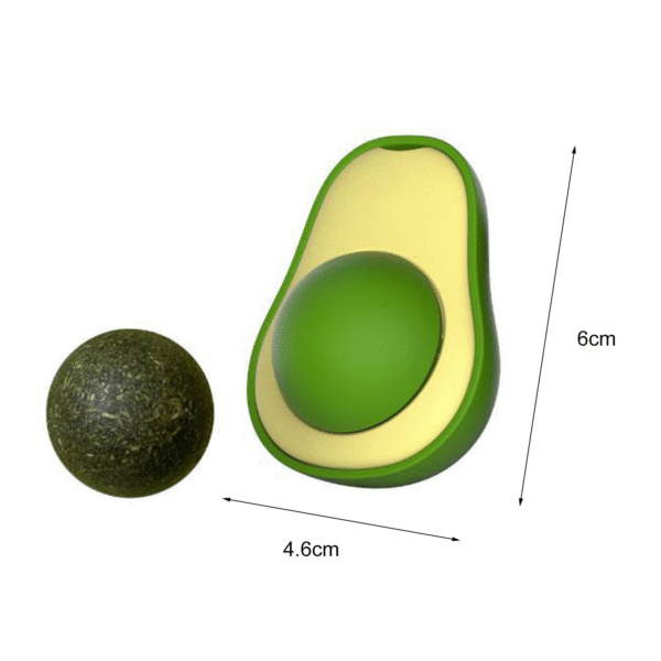 Cute Avocado Catnip Toys Cat Teeth Cleaning Toy Cat Supplies Catnip Mini Cat Treat Toys Interactive Pet Toys Pet Products Pet Avocado Ball Cute Funny Mint Cleaning Teeth Toy for Cat Supplies - Image 8