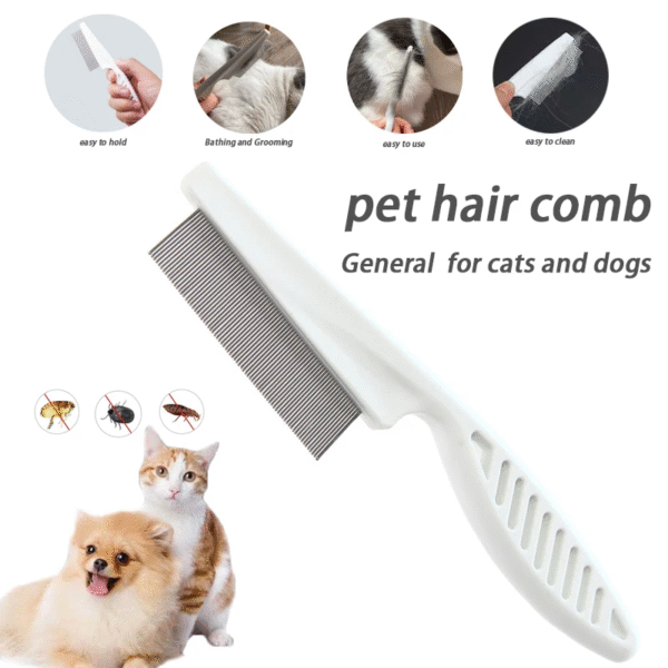 Dog Grooming Flea Comb Pet Care Comb Cat Hair Brush Flea Removal Massage Comb Pet Grooming Portable Tools Pets Accessories - Image 2