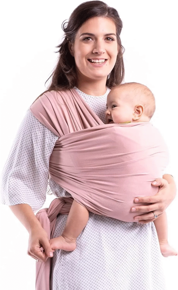 Cotton Baby Wrap Carrier Newborn to Toddler Stretchy Cotton Travel Baby Wrap Carrier Baby Sling 0-36 Months - Image 4