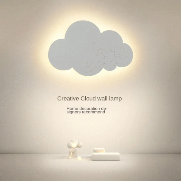 Cloud Wall Lamp Ins Style Minimalist Bedside Lamp Cute Cartoon Boys and Girls Children'S Room Bedroom Wall Lamp Study Lamp - Image 2