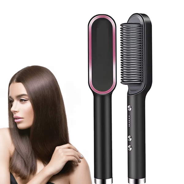 Hair Straightener Ceramic Hot Comb 2 in 1 Electric Straighten Hair Brush Negative Ion Fast Heating Styling Tool ﻿ - Image 2