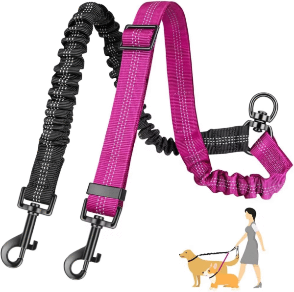 Dual Dog Leash for Large and Small Dogs - Adjustable Double Lead with Shock Absorption - Image 2