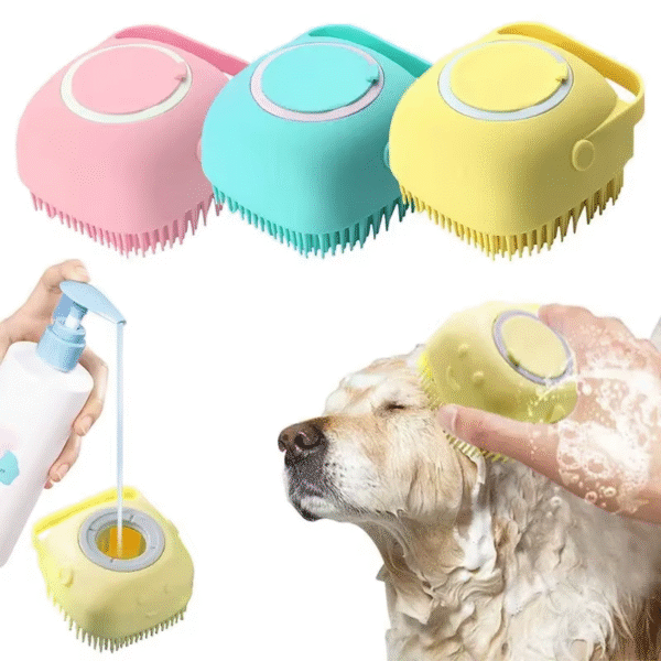 Puppy Dog Bathing Brush Shower Accessories Pet Bath Shampoo Brush Cat Grooming Massage Comb Scrubber Cleaning Grooming Supplies - Image 2