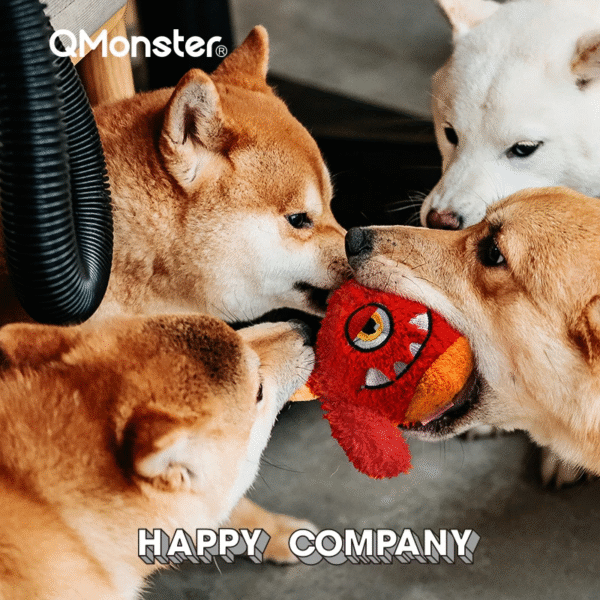Q-Monster Pet Vocal Toy,Built-In Sound Ball,Fun, Interactive Dog Toys,Fetch & Soft,Sturdy Toy for Indoor Play - Image 4