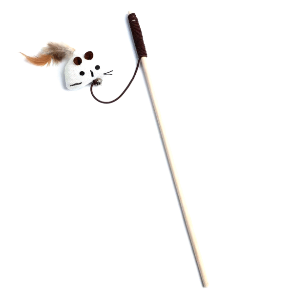 1PC Teaser Feather Toys Kitten Funny Colorful Rod Cat Wand Toys Wood Pet Cat Toys Interactive Stick Pet Cat Supplies - Image 2