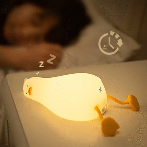 LED Children Night Light Rechargeable Silicone Squishy Duck Lamp Child Holiday Gift Sleeping Creative Bedroom Desktop Decor Lamp - Image 4