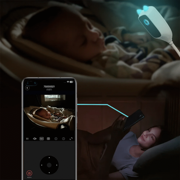 4MP 2K Wifi Indoor High-Definition Crying Detection Baby Monitor Full-Color Night Vision 360 Degree Rotating Network Camera - Image 5