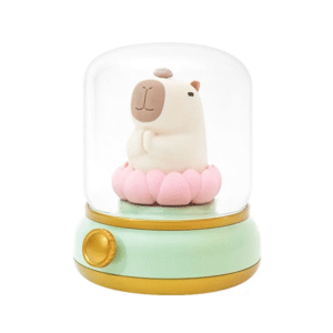 LED Night Light Mini Cute Kerosene Lamp Desktop Cute Flame Shape Capybara Light Rechargeable Portable Table Lamp for Home Decor