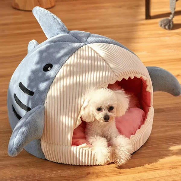 Warm Cat Beds Cartoon Shark Pet Cave Beds Sweet Kittens Basket Cushion Cat Pillow Mat Tent Puppy Nest Cave Pet Goods - Image 5