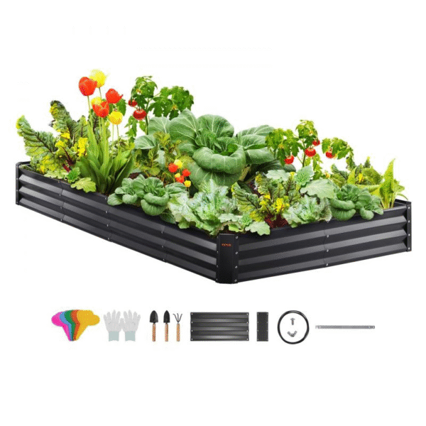 VEVOR Galvanized Raised Garden Bed 80" X 40" X 19" Metal Planter Box, Gray Steel for Growing Vegetables, Flowers, Flowers, Herbs, and Succulents Fathersdaygift - Image 25