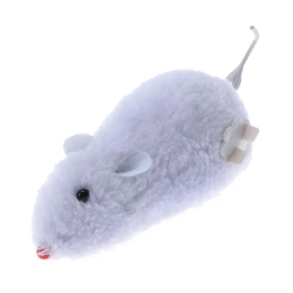 1PC Mouse Toy Clockwork Plush Mouse Toy for Cat Kitten Interactive Playing Toy Mechanical Motion Rat Pet Cat Products - Image 10