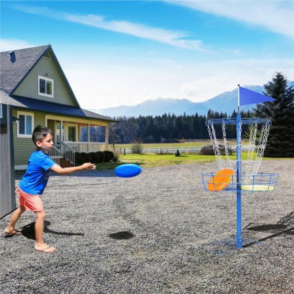 Yaheetech Portable Disc Golf Basket Target - 12-Chain, 25.2" Diameter, Lightweight & Easy to Assemble, Galvanized Steel, Portable Design - Image 4