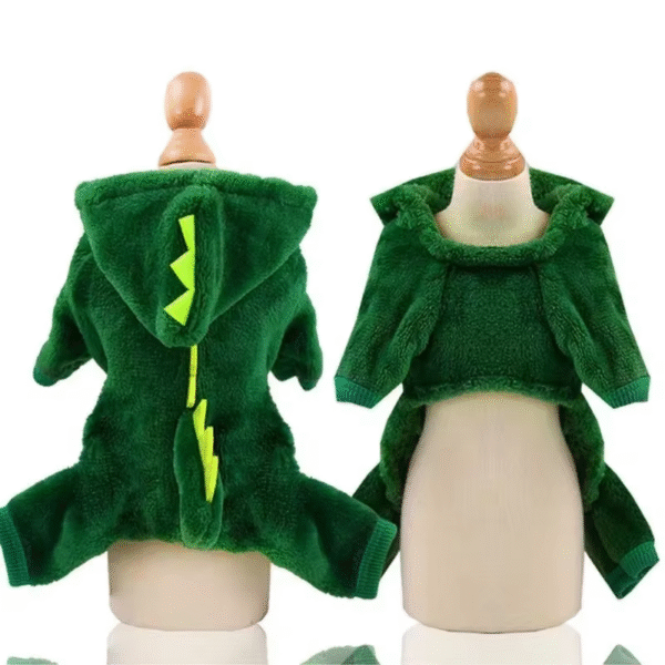 Pet Cat Dog Halloween Dog Clothes for Small Dogs Funny Dinosaur Cosplay Costume Winter Warm Cat Coat Fleece Hoodies Sweater - Image 4