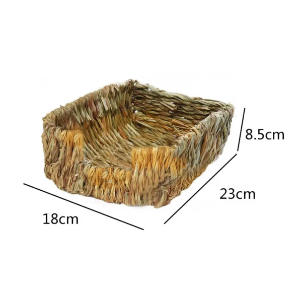 Natural Grass Nest House for Rabbits and Guinea Pigs - Hand-Woven Chew Safe Hideaway - Image 3