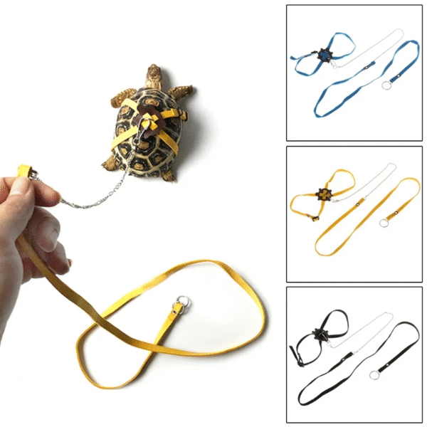 Adjustable Reptile Harness Leash for Turtle and Lizard - Soft Outdoor Training Strap - Image 2