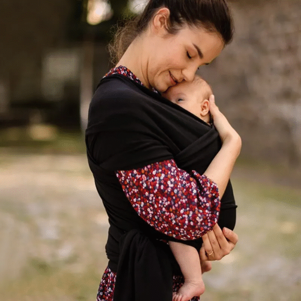 Cotton Baby Wrap Carrier Newborn to Toddler Stretchy Cotton Travel Baby Wrap Carrier Baby Sling 0-36 Months - Image 3