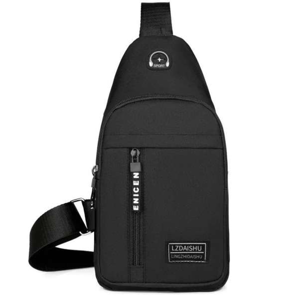 Men'S Bag Solid Color Men'S Chest Bag Outdoor Casual Fashionable Small Satchel Canvas Handbag Zipper Messenger Fashion Bags - Image 8