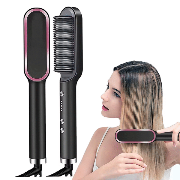 Hair Straightener Ceramic Hot Comb 2 in 1 Electric Straighten Hair Brush Negative Ion Fast Heating Styling Tool ﻿ - Image 6
