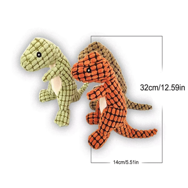Small Dog Squeaky Dinosaur Chew Toys - Interactive Plush Pet Toys for Teething & Entertainment - Image 7