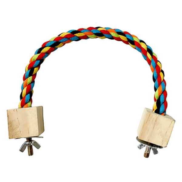 Pet Bird Bite Toys Parrot Color Cotton Rope Toys Elastic Parrot Climbing Toys Sturdy Bird Swing Harness Cage Pet Toy Swing Stand - Image 7