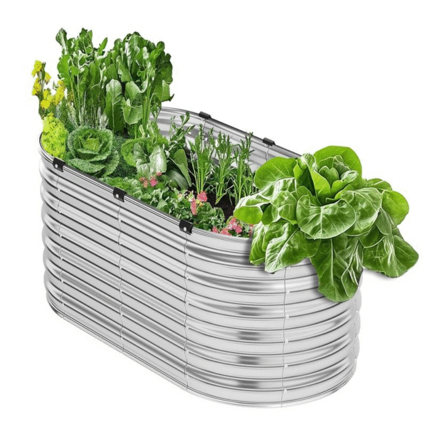 VEVOR Galvanized Raised Garden Bed 80" X 40" X 19" Metal Planter Box, Gray Steel for Growing Vegetables, Flowers, Flowers, Herbs, and Succulents Fathersdaygift - Image 14
