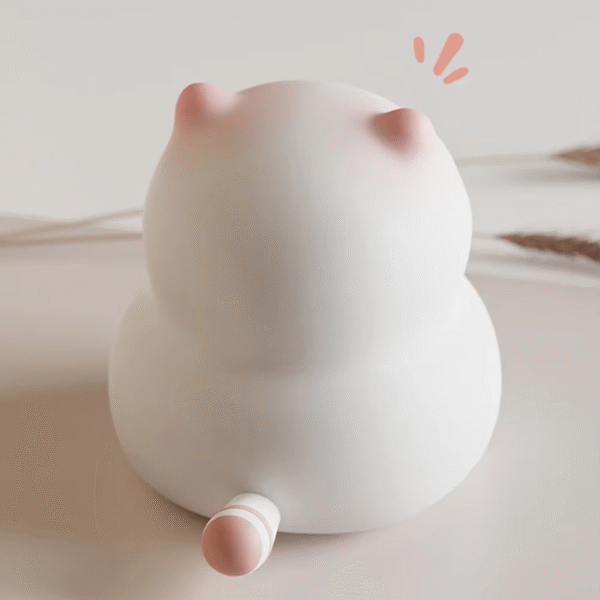 Guardian Kitty Silicone LED Night Lights USB Rechargeable Sleep Night Lamp Timing Bedside Room Decor Kids Baby Nightlight Gift - Image 7