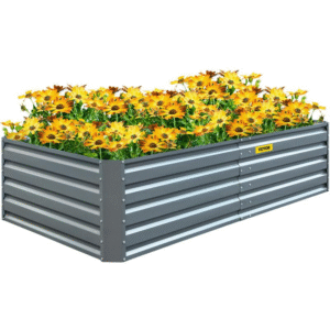 VEVOR Galvanized Raised Garden Bed 80" X 40" X 19" Metal Planter Box, Gray Steel for Growing Vegetables, Flowers, Flowers, Herbs, and Succulents Fathersdaygift