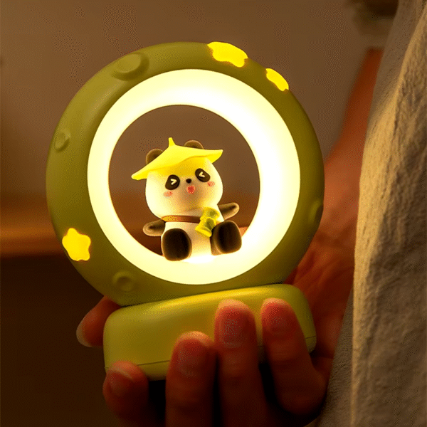LED Night Light Panda Astronaut Bedside Sleeping Night Lights USB Charging Silicone Children Gife Eye Protection Lamp Lighting - Image 6