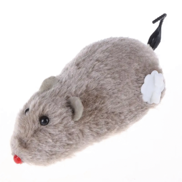 1PC Mouse Toy Clockwork Plush Mouse Toy for Cat Kitten Interactive Playing Toy Mechanical Motion Rat Pet Cat Products - Image 6