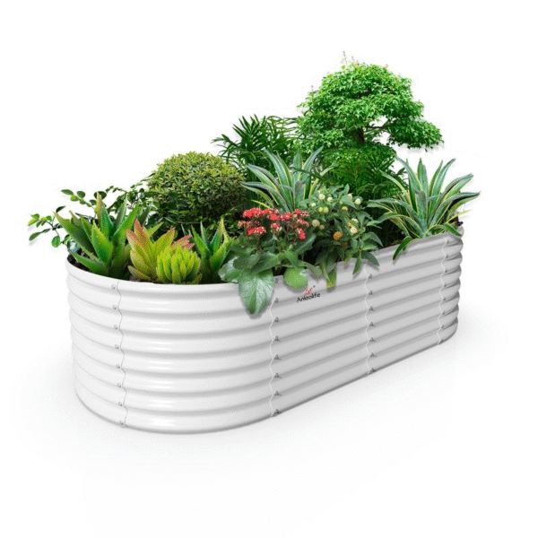 【Mother'S Day Gift】Anleolife 8X4X2Ft Oval Galvanized Raised Garden Bed Kit – Durable, Anti-Rust & Easy Assembly for Vegetables, Flowers & Herbs, Ideal for Home Gardeners & Outdoor Spaces - Image 3