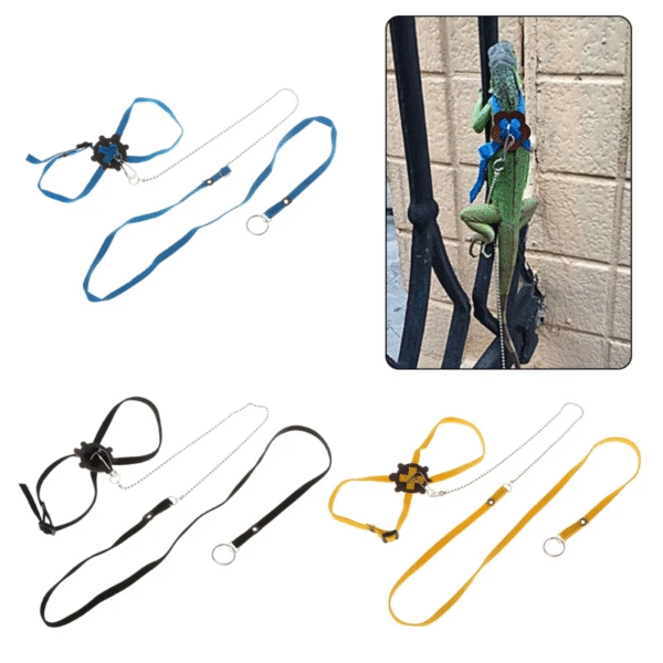 Adjustable Reptile Harness Leash for Turtle and Lizard - Soft Outdoor Training Strap - Image 3