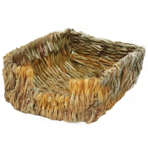 Natural Grass Nest House for Rabbits and Guinea Pigs - Hand-Woven Chew Safe Hideaway