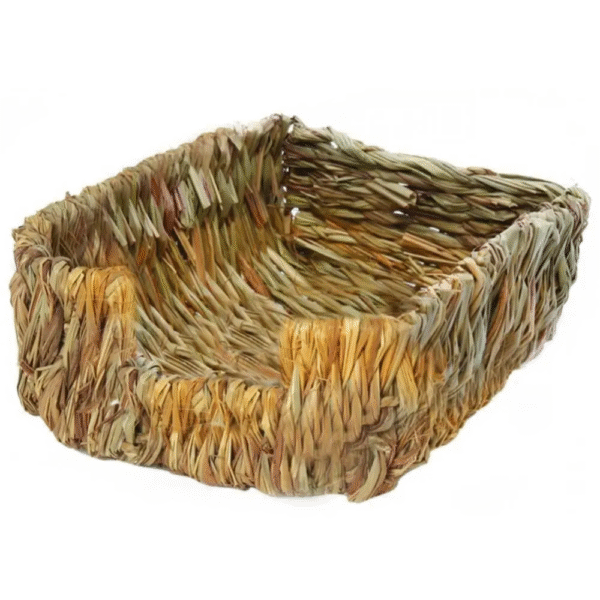 Natural Grass Nest House for Rabbits and Guinea Pigs - Hand-Woven Chew Safe Hideaway
