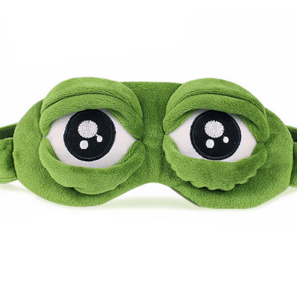 3D Sad Frog Sleep Mask Natural Sleeping Eyeshade Cover Shade Eye Patch Women Men Soft Portable Blindfold Travel Eyepatch - Image 2