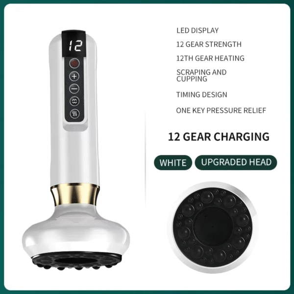 Tricolor Electric Massager Guasha anti Cellulite Vacuum Suction Cup Beauty Health Scraping Infrared Heat Slimming Massage Thera - Image 12