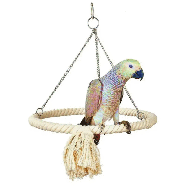 Bird Rope Ring Swing Toys Budgie Cockatiel Hanging Cage Hammock Perch Parrot Toy Bird Toy Bird Accessories Pet Toys - Image 4