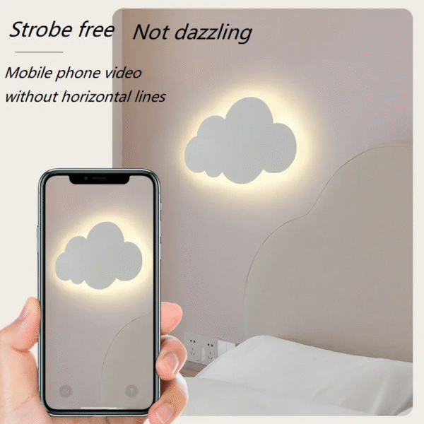 Cloud Wall Lamp Ins Style Minimalist Bedside Lamp Cute Cartoon Boys and Girls Children'S Room Bedroom Wall Lamp Study Lamp - Image 7