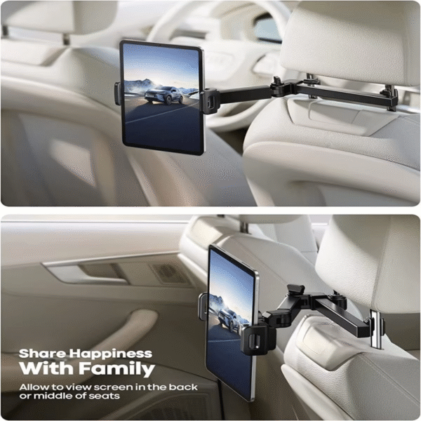 Car Tablet Holder, Headrest Tablet Mount Headrest Stand Cradle Compatible with Devices for Ipad Air Mini, Other 4.7-12.9" Cell - Image 7