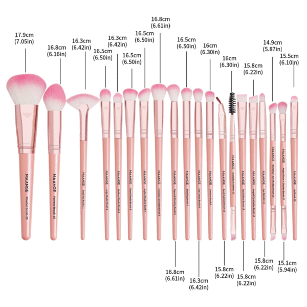 27Pcs Makeup Tools Kit 20Pcs Foundation Contour Blush Brush Set with Triangle Powder Puff Makeup Remover Puff Travel Bag - Image 7