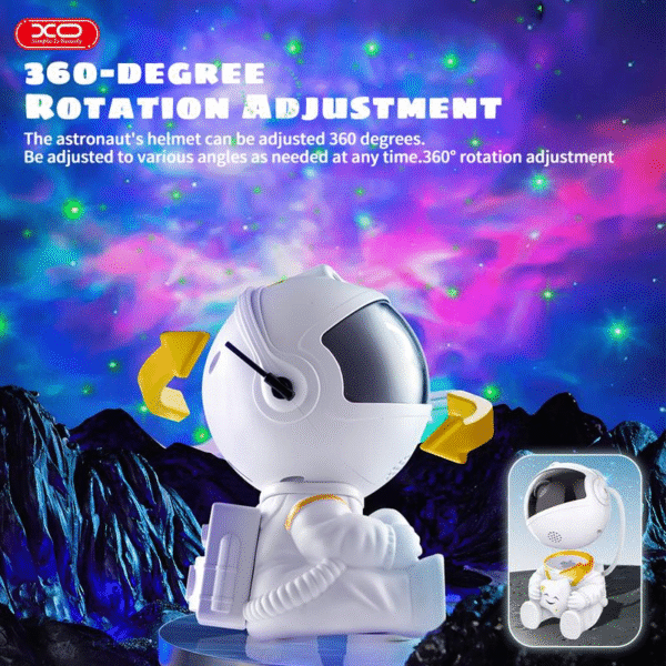Astronaut Projector Night Light for Summer, Astronaut Ceiling LED Light Mini Projector, Rotation Ambient Lighting with Variable Nebula Effect, Spaceman Projector Ambient Lights for Home Bedroom Decor, Room Accessories, Back to School Gifts - Image 3