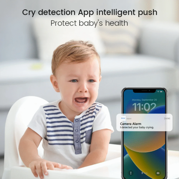 4MP 2K Wifi Indoor High-Definition Crying Detection Baby Monitor Full-Color Night Vision 360 Degree Rotating Network Camera - Image 4