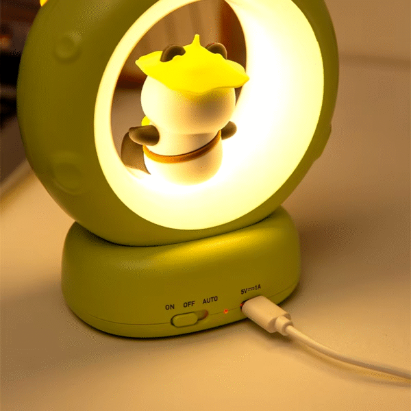 LED Night Light Panda Astronaut Bedside Sleeping Night Lights USB Charging Silicone Children Gife Eye Protection Lamp Lighting - Image 7