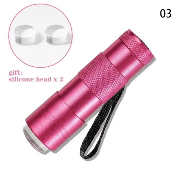 Handheld Nail Art UV Press Light UV Lamp with Jelly Silicone Nail Art Stamper for Nail Dryer Gel Polish Quick Dry Lamp Tools - Image 11